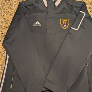 Adidas Real Salt Lake Men's Dark Gray Windbreaker